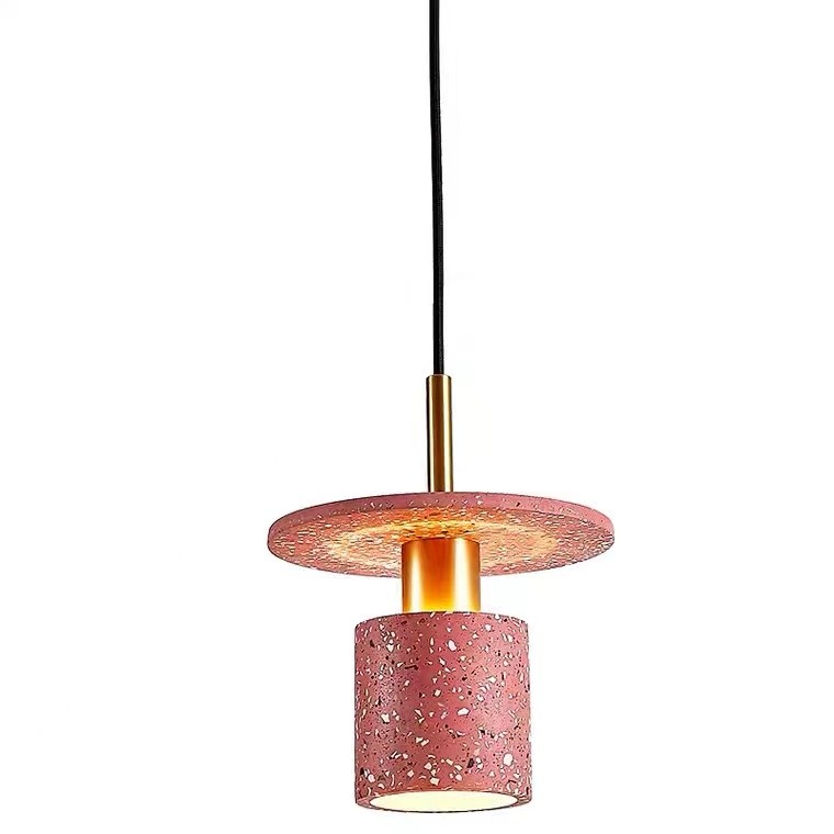Decoration Led Kitchen Cement Hanging Lamp E27 Restaurant Concrete Resin Pendant Lamp Fixture