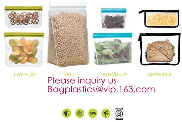 PEVA Reusable Food Storage Bag Airtight Zip Seal Bags Keep Your Food Fresh Re-zips are made out of food safe, fresh lock