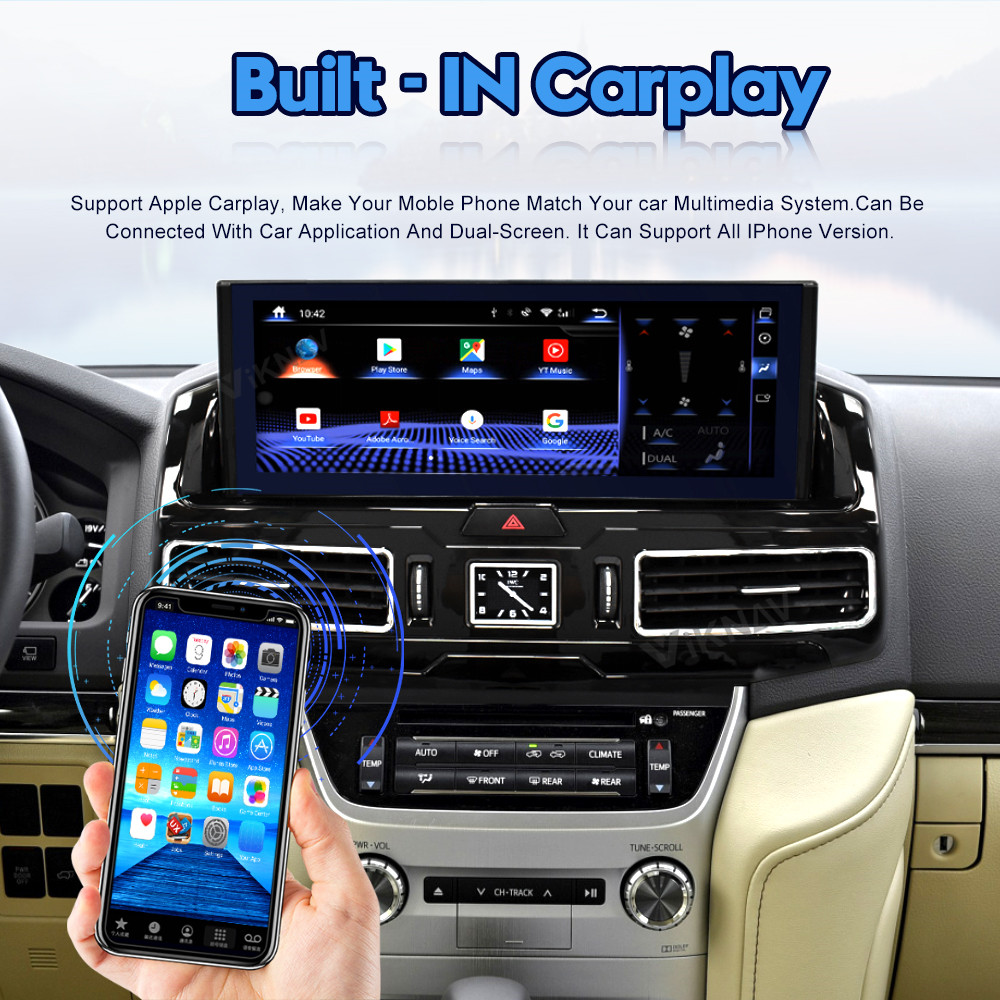 12.3 Inch Touch Sreen Stereo For 20016-2020 Toyota CRUISER LC200 GPS Navigation Multimedia Player Wireless Carplay BT 4G