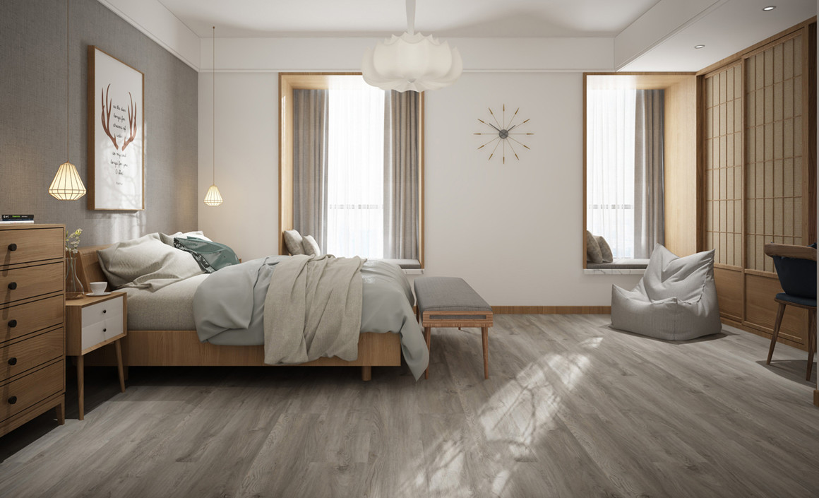 Eco Friendly Herringbone SPC Click Waterproof Fireproof European Oak Grain GKBM FT-W19022-5