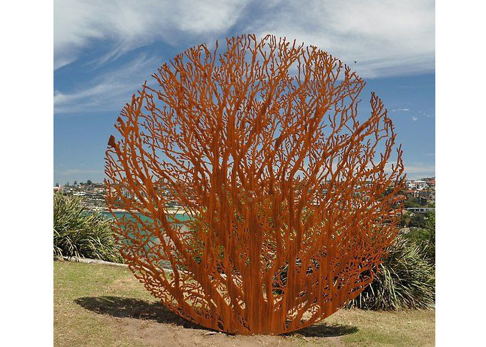 Abstract 200cm Height Corten Steel Garden Decor Statue