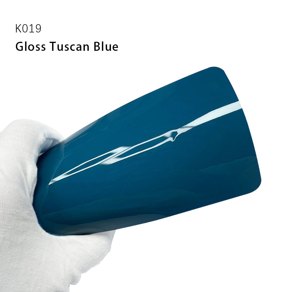 K019 Gloss Tuscan Blue TPU Color Car Paint Protective Film Glossy Vinyl Wrap