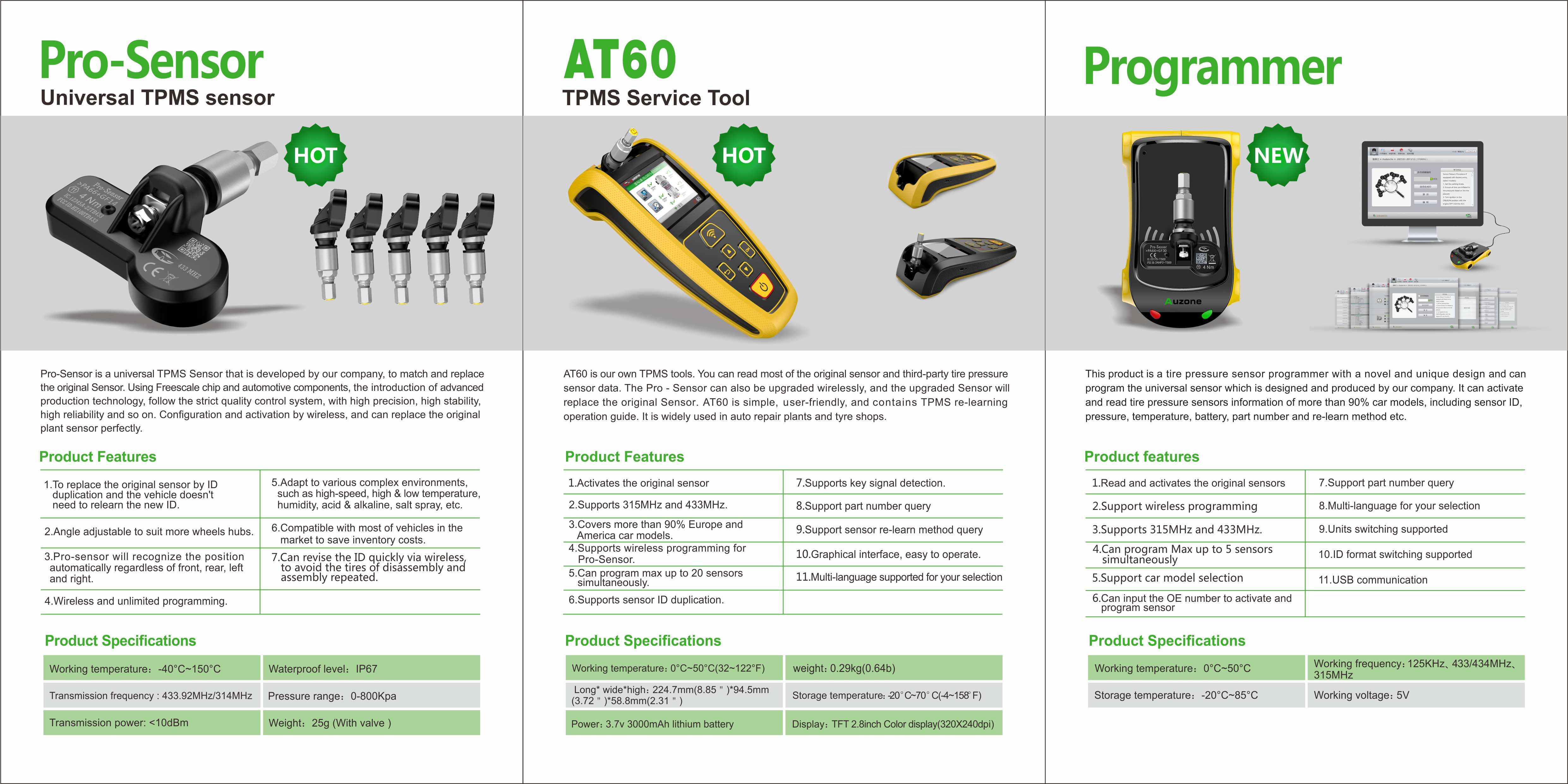 SAE Metal 2 In 1 Autel MX Universal TPMS Sensors