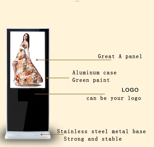 65” floor standing digital signage 3G/WIFI/Lan, Suitable Hotel/ supermarket