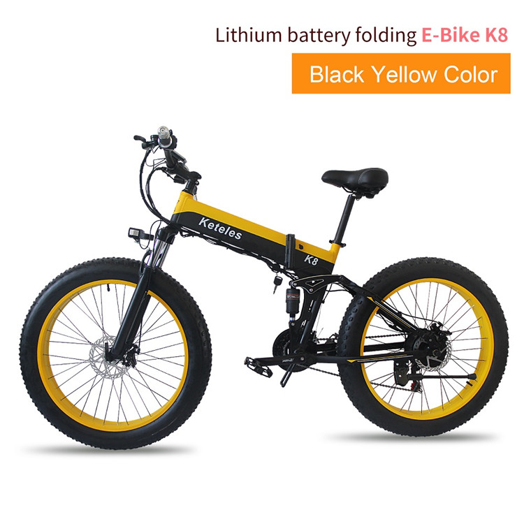 6061Alu Fat Tyre Electric Folding Bike , 13Ah 1000 Watt Folding Electric Bike