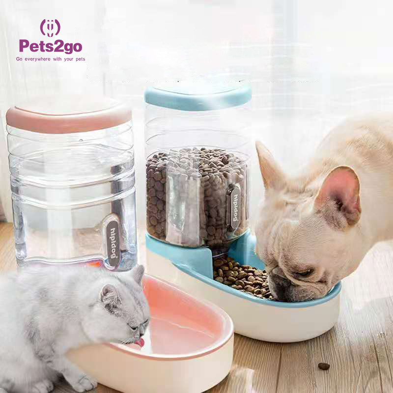 Blue Easy Carrying 2.5kg PP Pet Feeder Bowls
