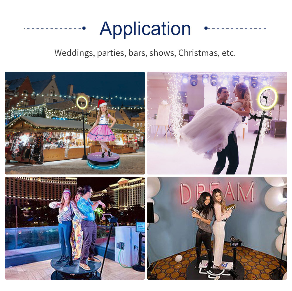 Rotating 360 Photo Booth Machine Automatic Remote Control For Events