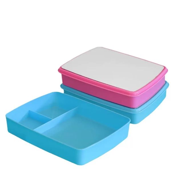 Food Grade Blank Sublimation Lunch Box With 3 Compartments For Kids