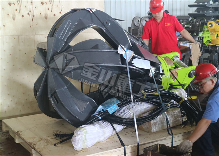 High Efficiency Orange Peel Grapple Hydraulic System For Excavator PC120 PC160