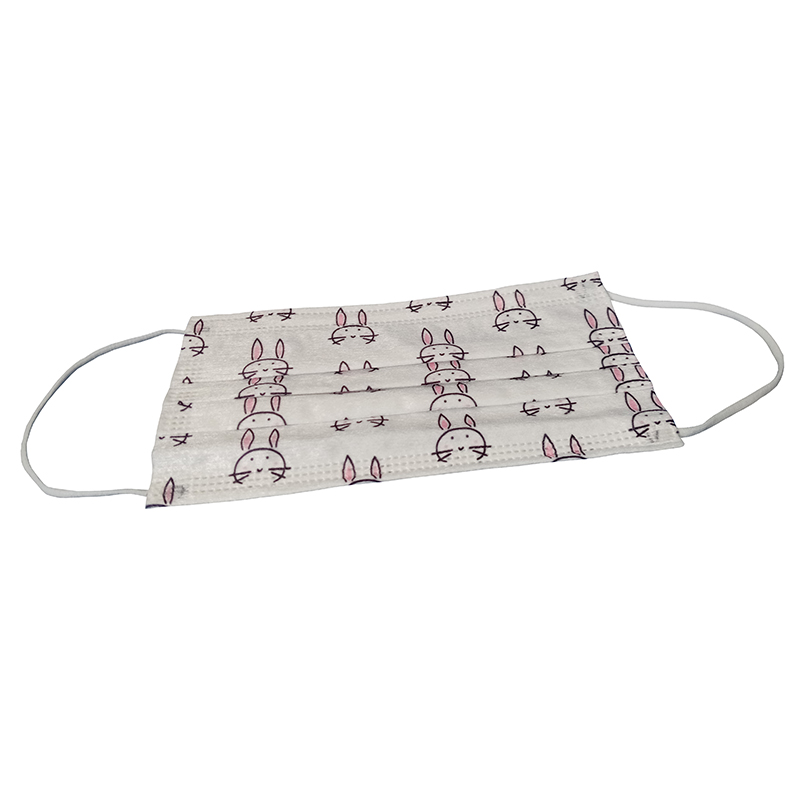 Disposable Non Woven Printed Face Mask With Ear Loop Highly Breathable