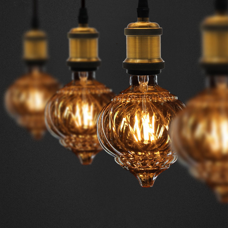 Holiday Decorative Filament Bulbs 2700K 4W G125 E27 Filament Globe 125*170mm
