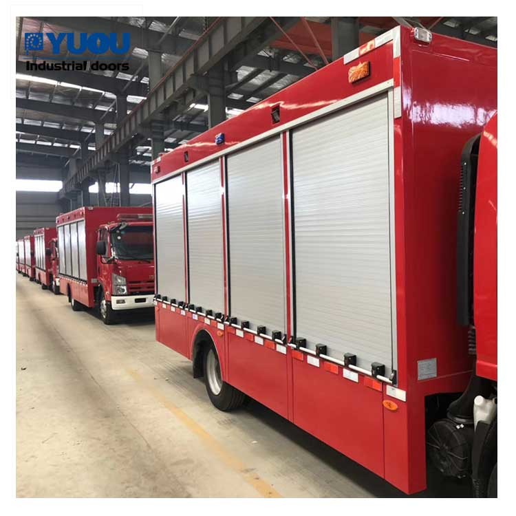 Customized Aluminum Roll Up Doors Shutter Vertical Polyurethane Foam For Fire Engine