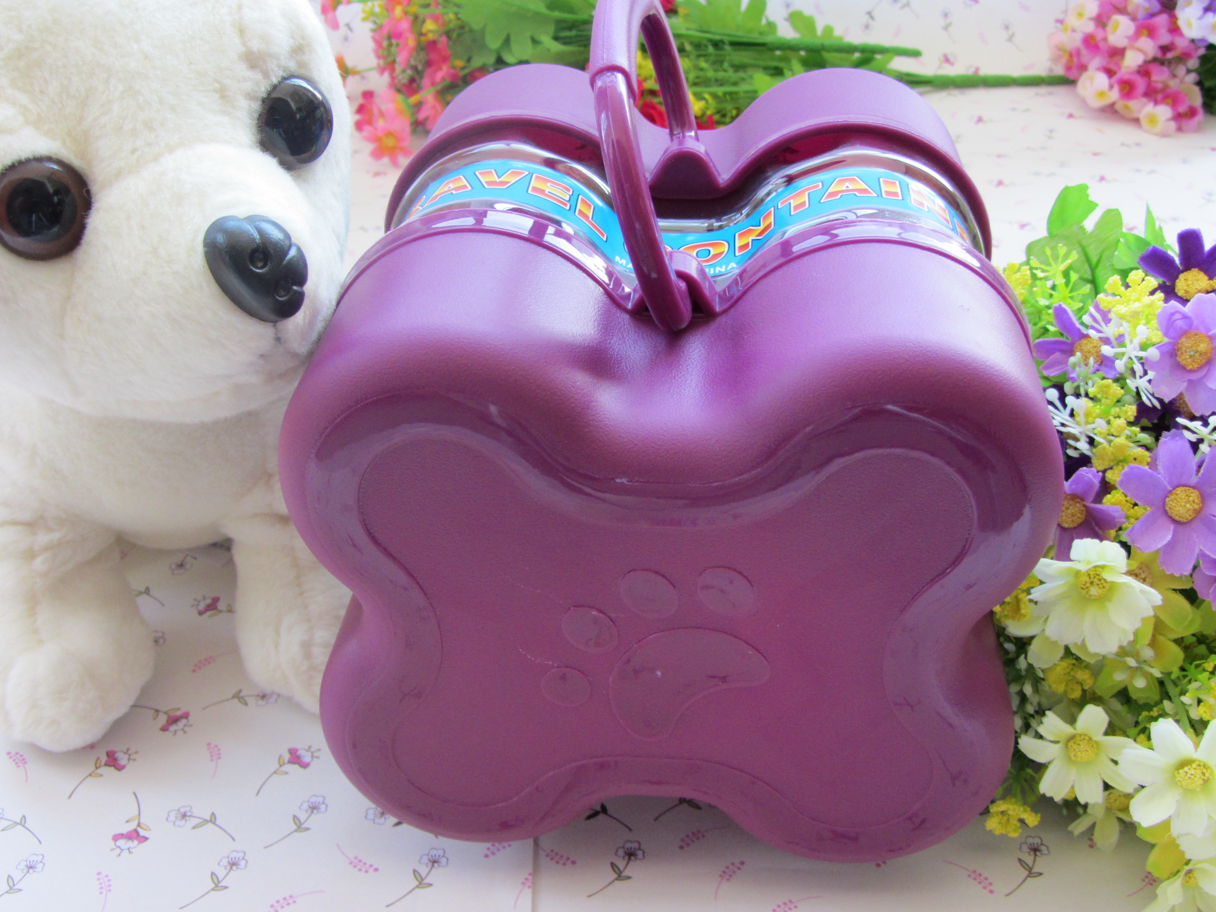Food Grade Plastic Tableware Set Leak Proof Traveling Pet Food Storage Box