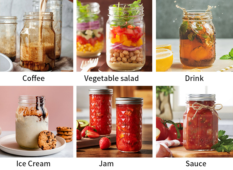 Factory Price Bulk 6oz 8oz 240ml Frasco De Vidrio Juice Glass Jam Jar with Lids
