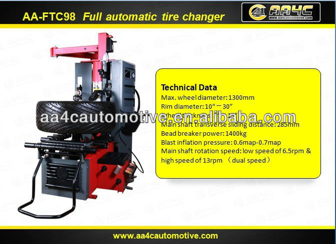 AA4C full automatic tire changer AA-FTC98 tyre changer tire service machine