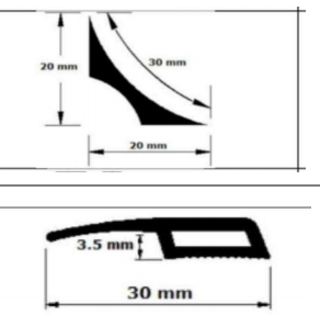 Antibacterial Hospital PVC Wall Skirting Coving with Cappings Strip Flooring Accessories