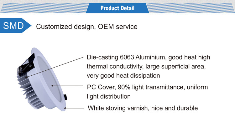 Wholesale SMD LED 15w downlight 6 inch