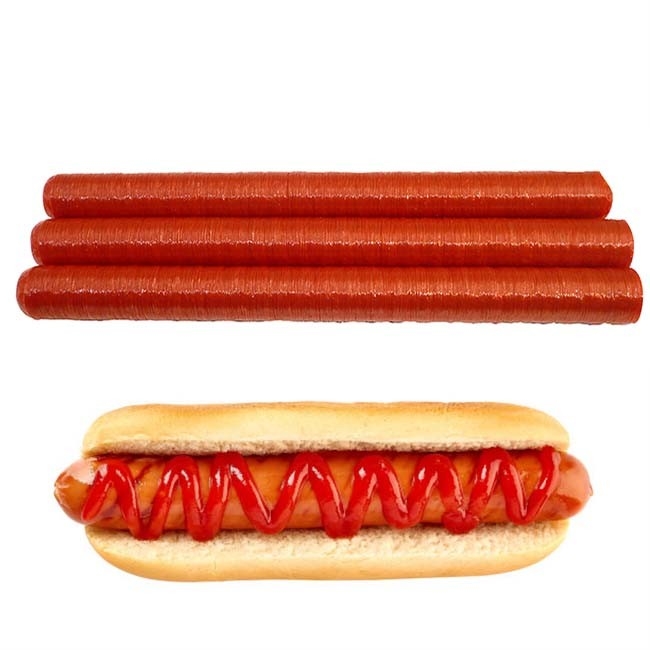 Customized Wholesale Hot Dog Sausage Packaging Transparent Sausage Coating Cellulose Sausage Casing