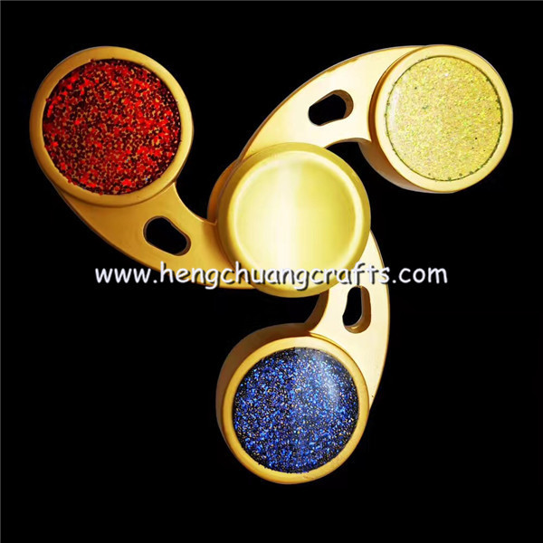 Children Finger Spiral Bearing Fidget Desk Toy Hydro Gear Tri-Spinner Bat Spinners Ring Hand Spinner