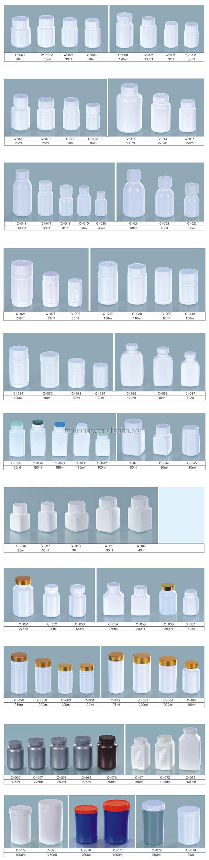 SCREW CAP 120ML HDPE Wide Mouth Bottle for Pill Capsule Tablet Medicine 130CC