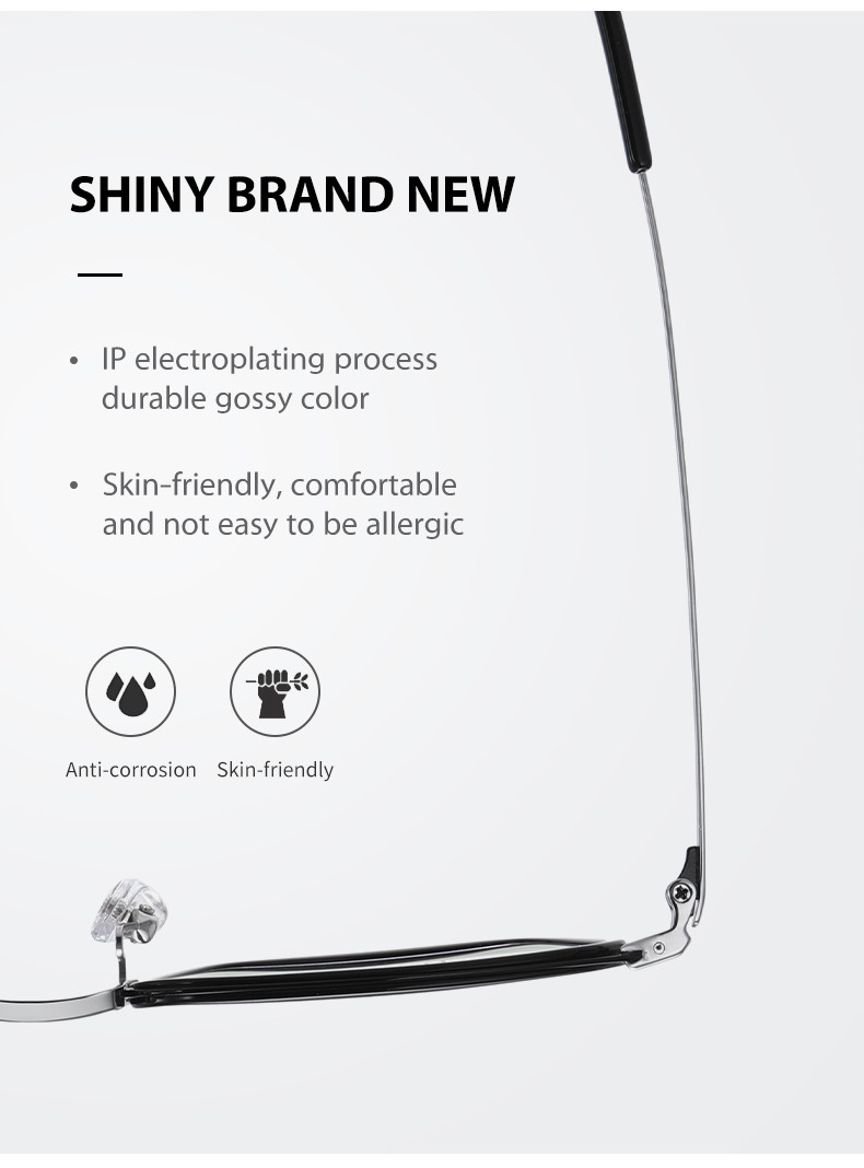 AC Lens Acetate Titanium Glasses Metal Simplicity For Men