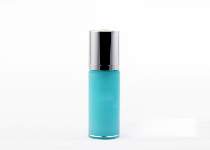 Hot Stamping Acrylic Airless Bottle , 30ml 50ml Plastic Pump Dispenser Bottles