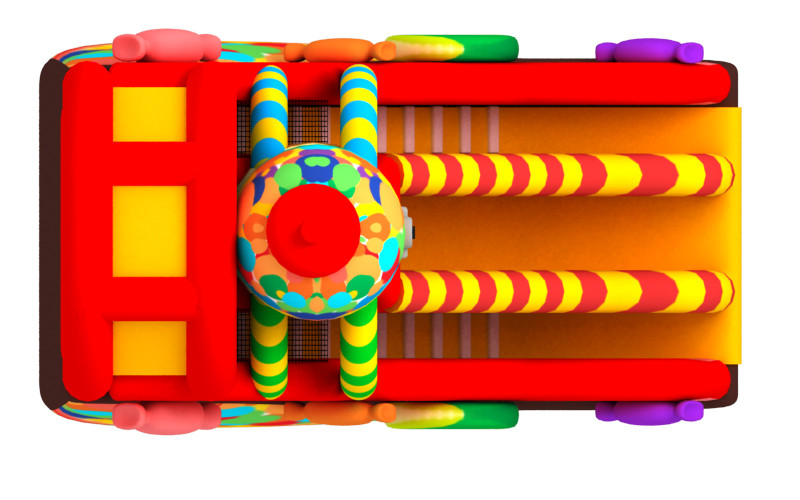 Custom Inflatable Double Slides Candy Inflatable Slides Castle For Kids