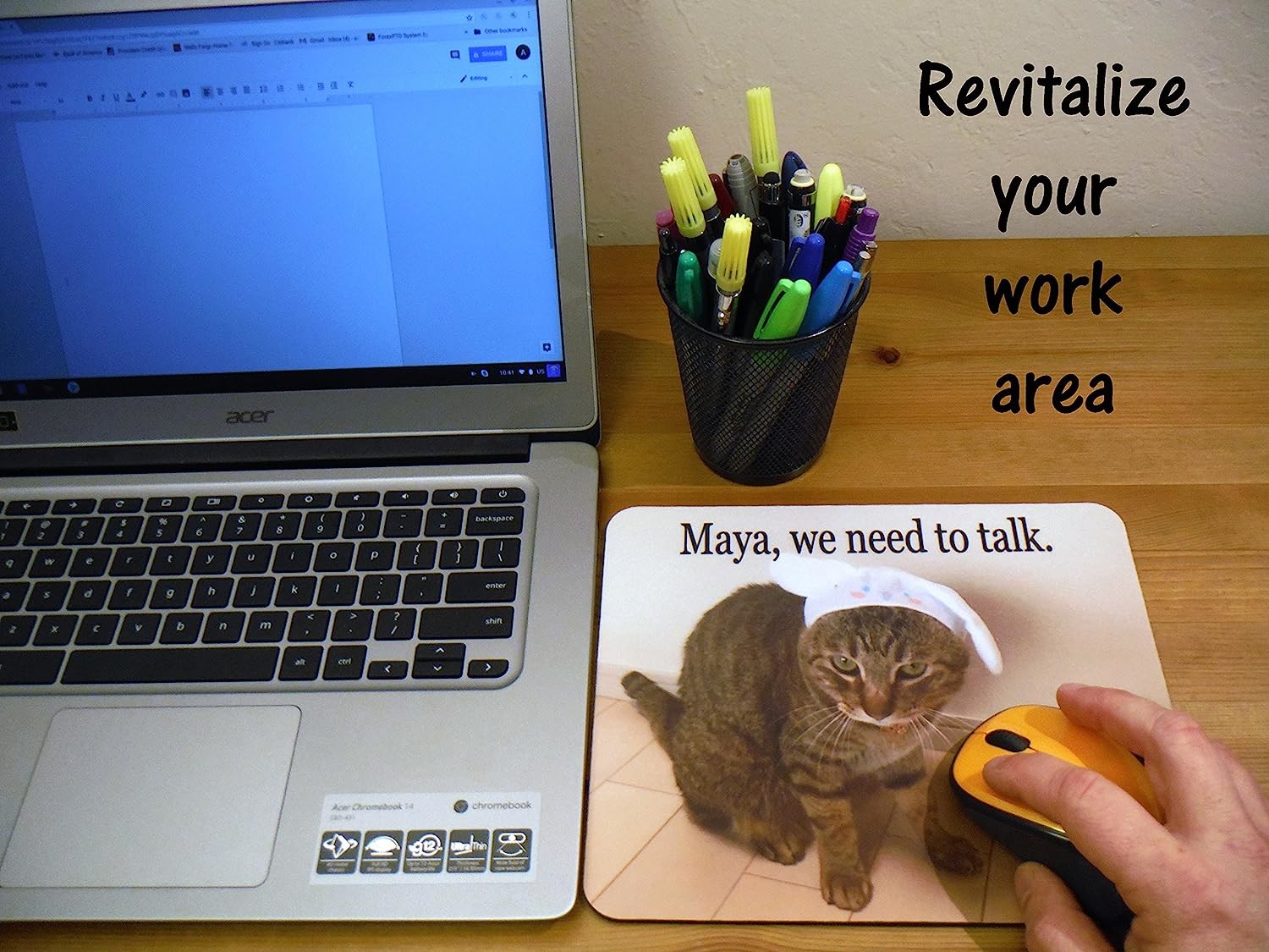 Personalized Mouse Pad - Add Pictures, Text, Logo or Art Design and Make Your Own Customized Mousepad. in a Colorful