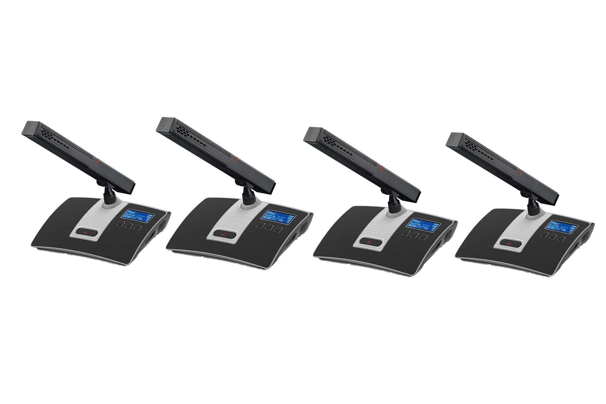 UHF 4 Channels Wireless Microphone System 80Hz -16KHz With Long Pick Up Range 100cm