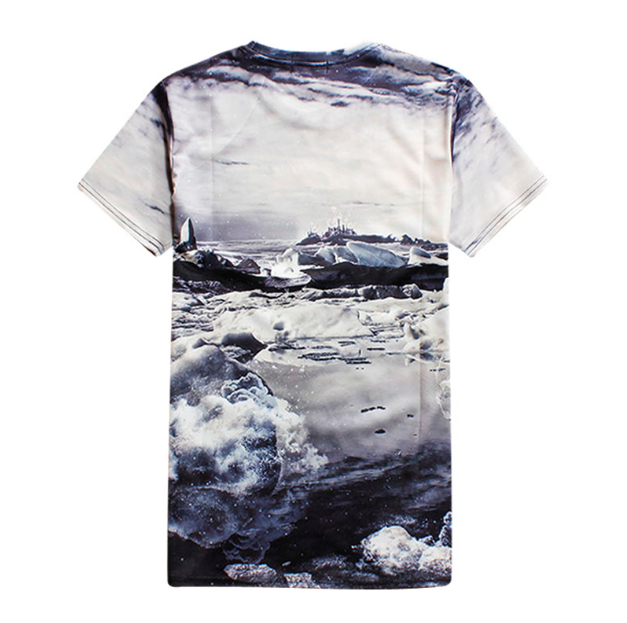 Mens popular 3D digital full printing tshirt