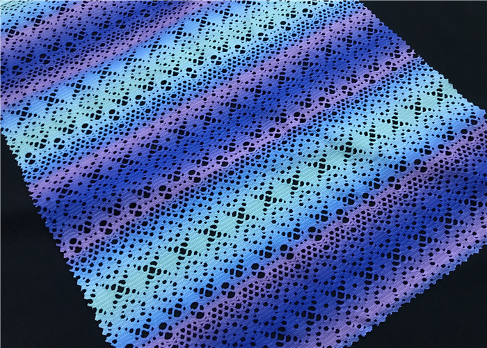 Semi Dull Lycra Spandex Fabric , Vanish Patterned Lycra Stretch Fabric
