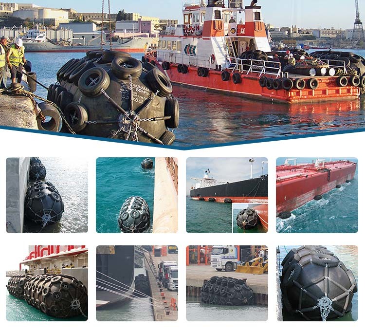 0.05Mpa 0.08Mpa Inflatable Marine Rubber Fenders , Good Air Tightness Floating Dock Rubber Fenders