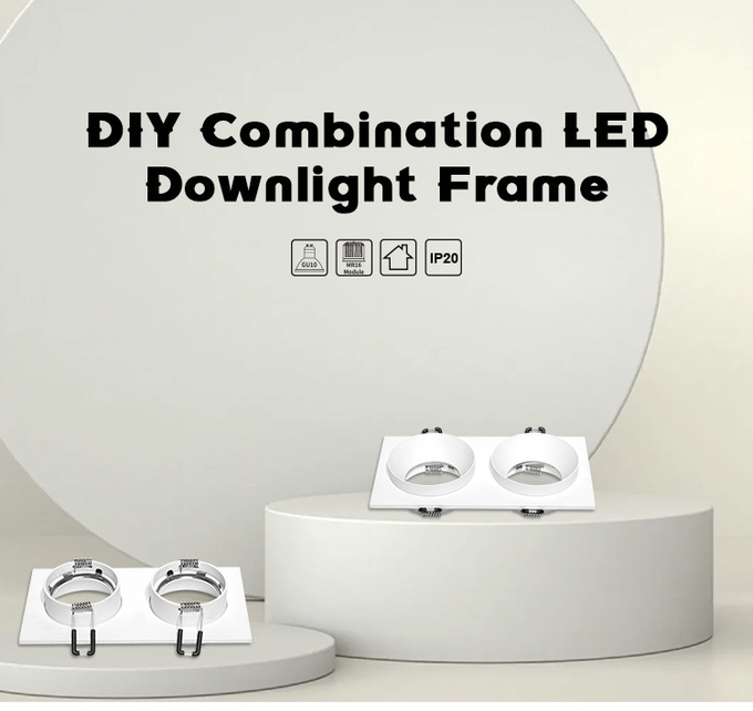 DIY Recessed Spotlight for Commercial Lighting | GU10 MR16 Two-End Frame