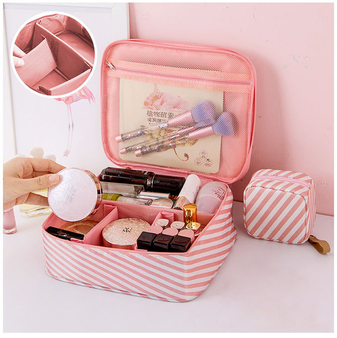 Large Capacity Cute Cartoon Waterproof Polyester Makeup Organizer Bag