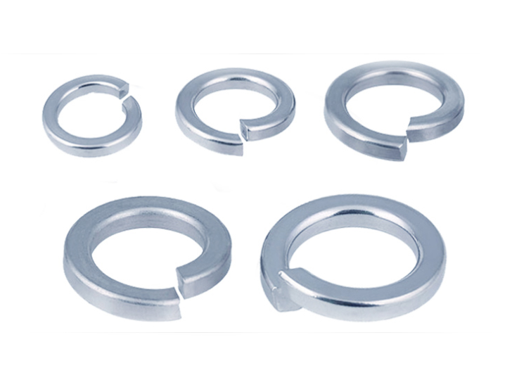 DIN127 Metric Blue-White Zinc Spring Lock Washers With Square Ends