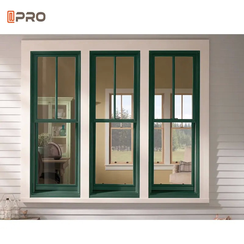 Lift Up Hurricane Impact French Windows Small Size Single Double Hung Aluminium Up Down Sliding Window