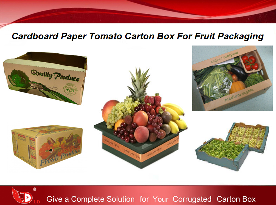 Cardboard Paper Tomato Carton Box For Fruit Packaging