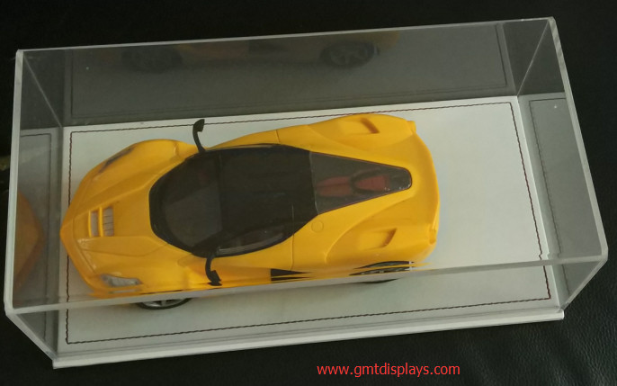 New Design Acrylic Model Car Display Box  Perspex Toy Display Case W/ PU Bottom Plexiglass Display Box