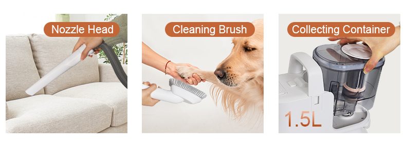 Pet Hair Remover Brush for Grooming Cats and Dogs Clippers Blades Dust Bag Included