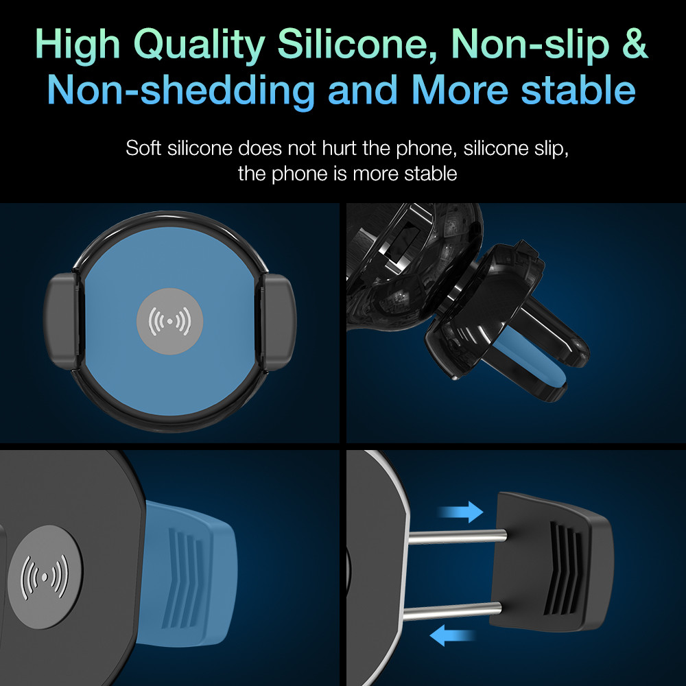 Air Vent Phone Holder for Car, Wireless Charger Phone Holder/Mount for iPhone, Samsung and All, Dashboard/Console 360 Ro