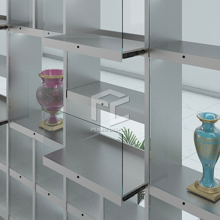 16mm Thick MDF Museum Wall Display Cases 6000mm High Wooden Museum Display Cases