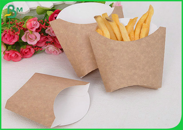 FSC Coated 250G White Back Kraft Paper For Making French Fries Box