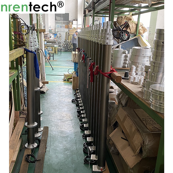 3.5m pneumatic telescopic mast inside wires for mobile light tower, fire truck lighting