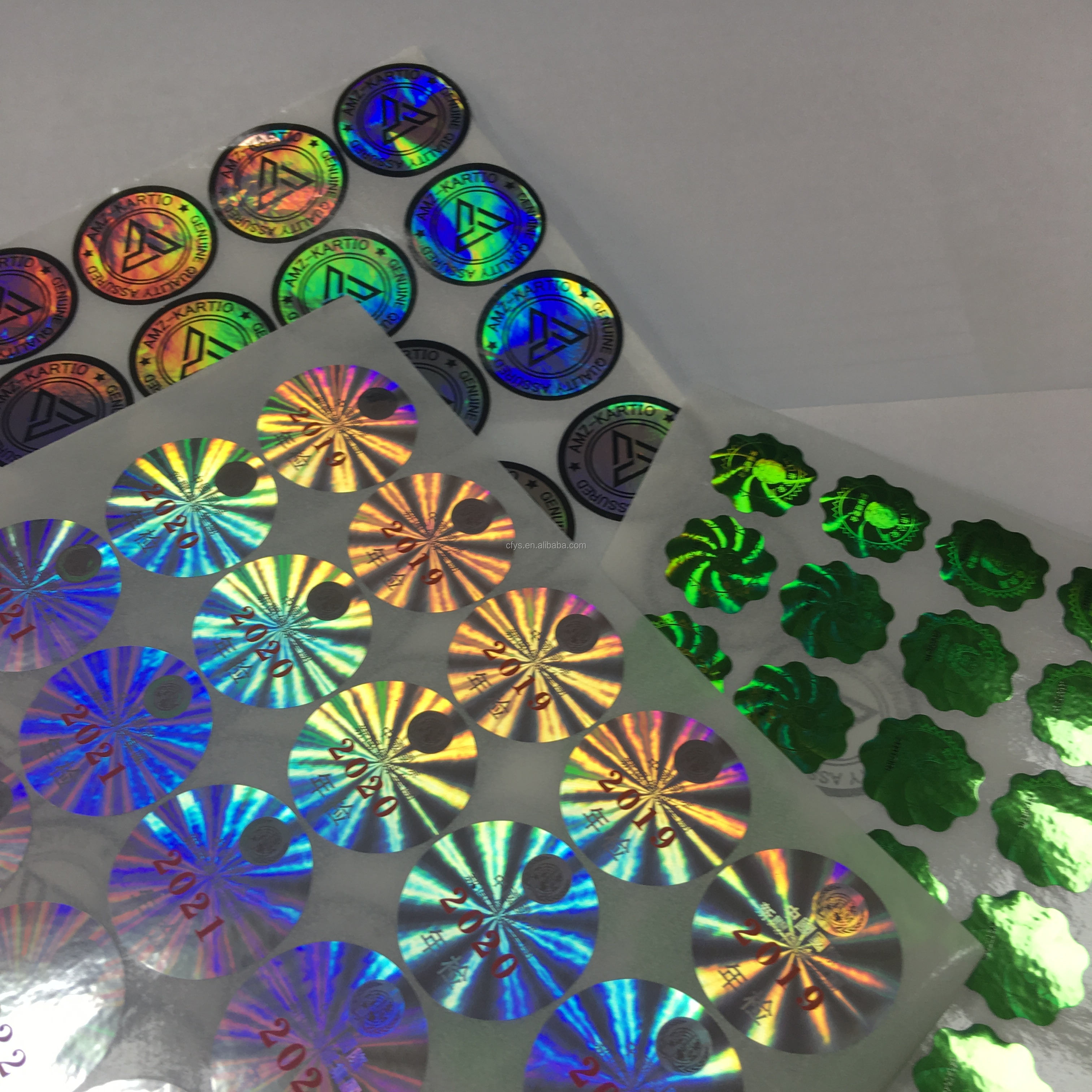 Custom Security Holographic Label Stickers Adhesive And Void For Seal Void Sticker