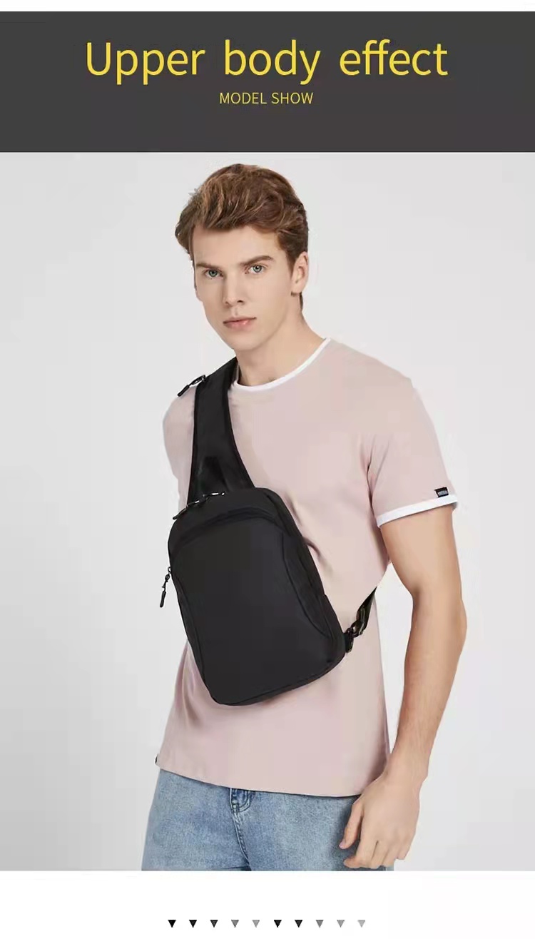 Fashion OEM Nylon Men Shoulder Chest Sling Bags 18*12*28cm