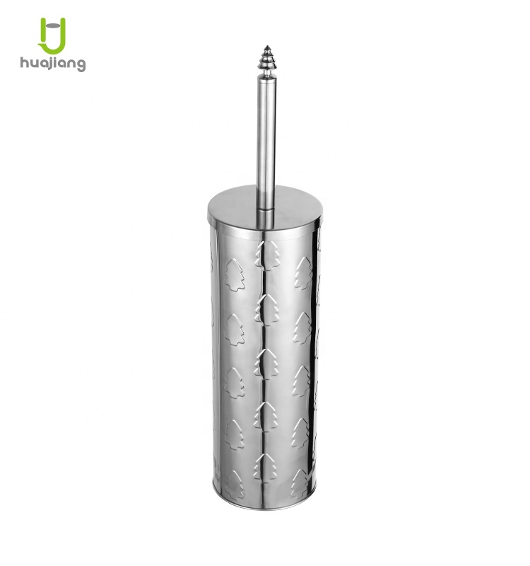 Rolling Cover Type Christmas Foot Pedal Trash Bin And Toilet Brush Set For Household Waste Bin Kitchen Garbage Bin 2021