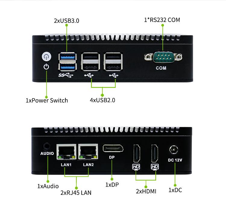 Industrial Mini PC 2xUSB3.0/4xUSB2.0