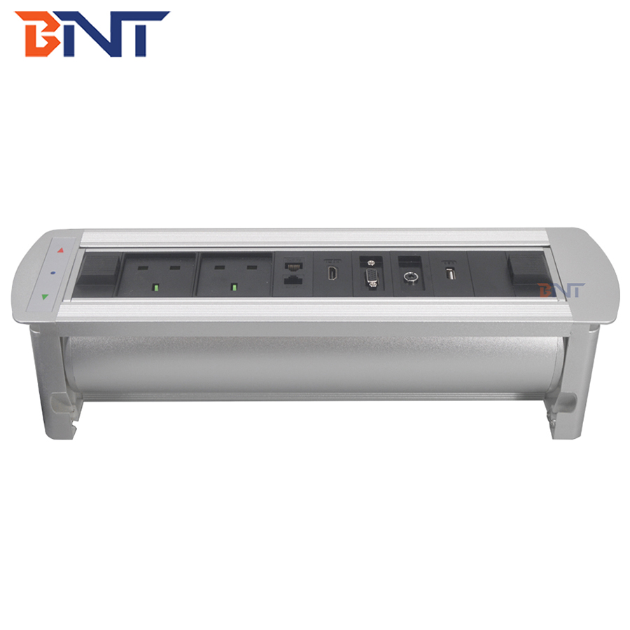 Multifunctional 180 degree overturn electrical flip up table mount socket outlet
