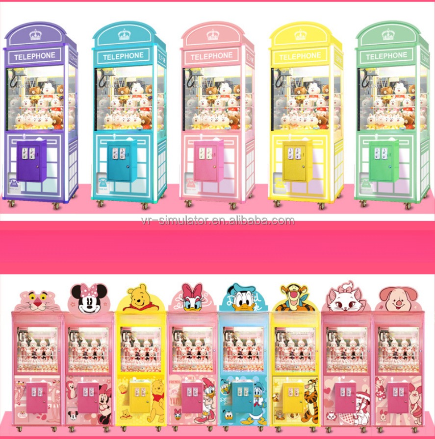 Wholesale Coin Operated Kids Crane Claw Toy Plush Prize Vending Tank Toys Claw Machine For Shopping Malls
