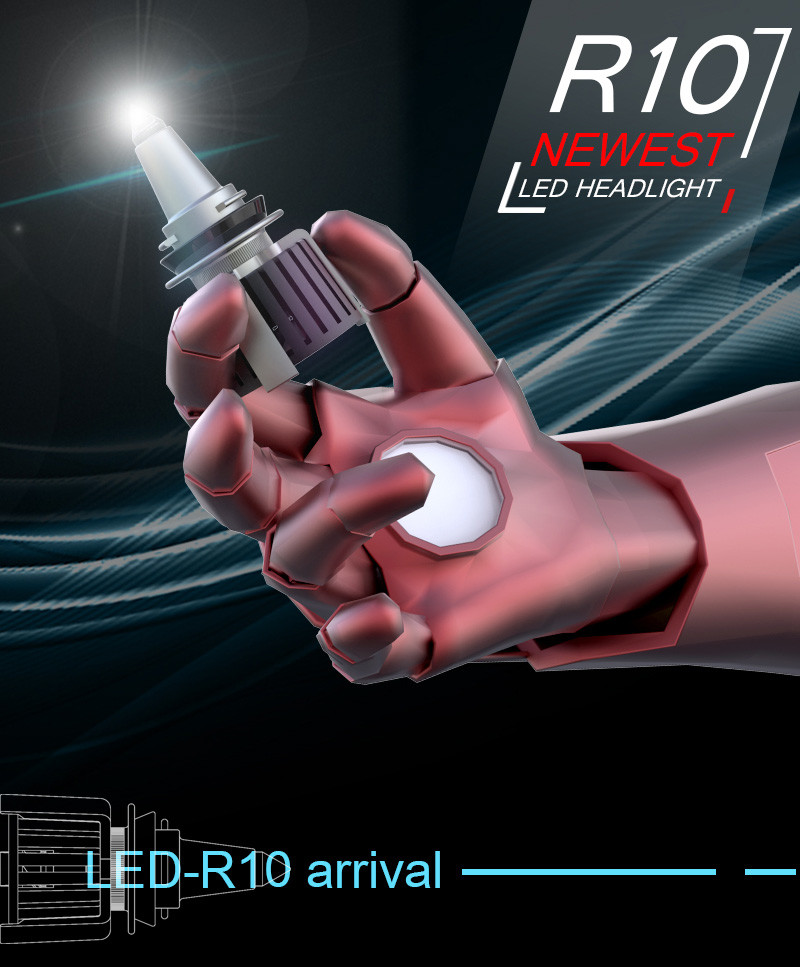 12v Car LED Headlight Bulbs 6500K Color Temperature IP68 Waterproof